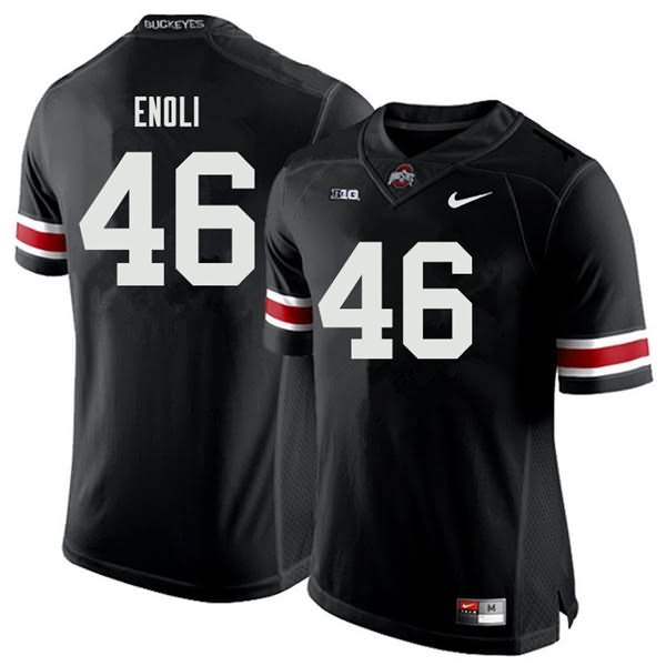 Men's Nike Ohio State Buckeyes Madu Enoli #46 Black College Football Jersey Discount VRM12Q6K