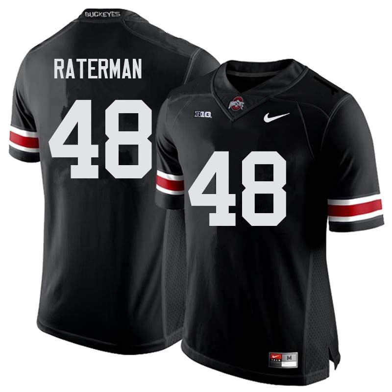 Men's Nike Ohio State Buckeyes Clay Raterman #48 Black College Football Jersey Cheap XKB83Q6U