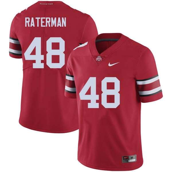 Men's Nike Ohio State Buckeyes Clay Raterman #48 Red College Football Jersey Cheap UJR72Q1F