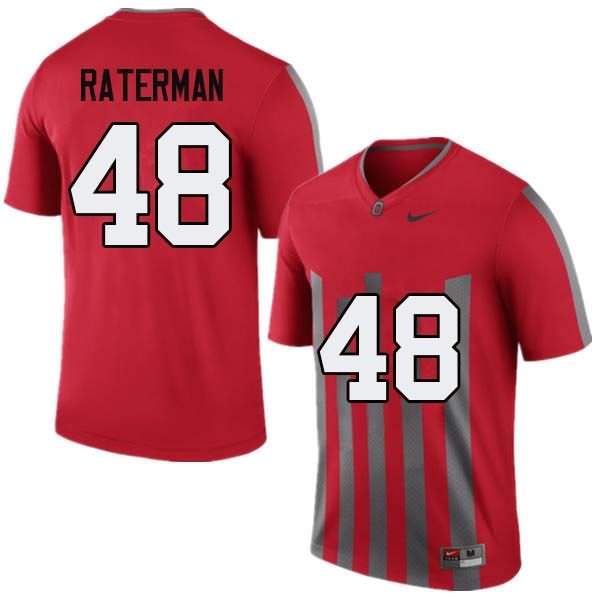 Men's Nike Ohio State Buckeyes Clay Raterman #48 Throwback College Football Jersey Authentic BUC74Q3F