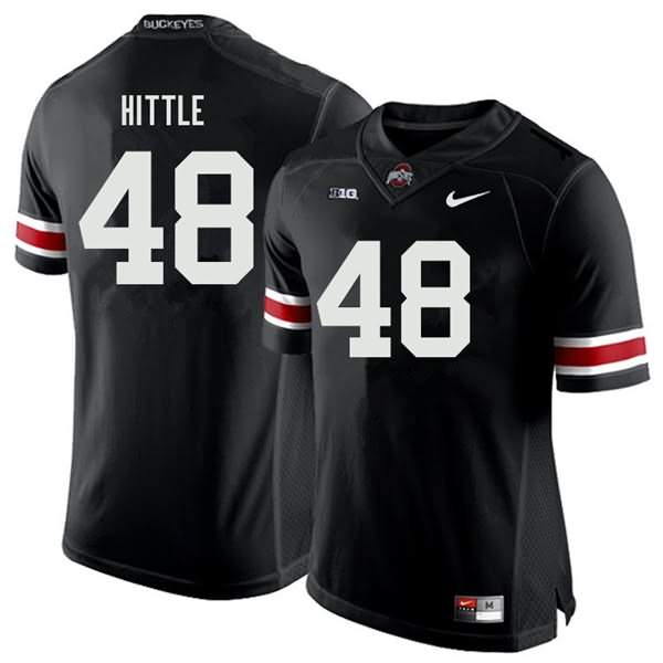 Men's Nike Ohio State Buckeyes Logan Hittle #48 Black College Football Jersey September EOV21Q4W