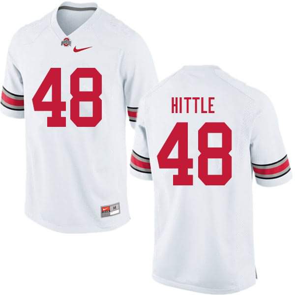 Men's Nike Ohio State Buckeyes Logan Hittle #48 White College Football Jersey Best IPO66Q7F