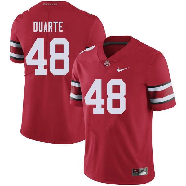 Men's Nike Ohio State Buckeyes Tate Duarte #48 Red College Football Jersey New GTT61Q1P