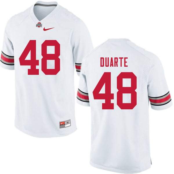 Men's Nike Ohio State Buckeyes Tate Duarte #48 White College Football Jersey In Stock EVN81Q3O