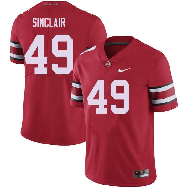 Men's Nike Ohio State Buckeyes Darryl Sinclair #49 Red College Football Jersey In Stock MPN76Q2D