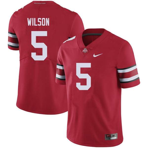 Men's Nike Ohio State Buckeyes Garrett Wilson #5 Red College Football Jersey Season ACE64Q0E