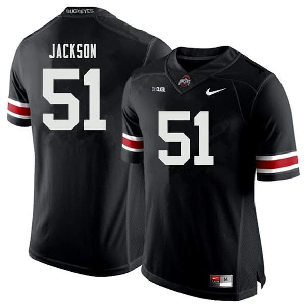 Men's Nike Ohio State Buckeyes Antwuan Jackson #51 Black College Football Jersey Stability TAO41Q5H