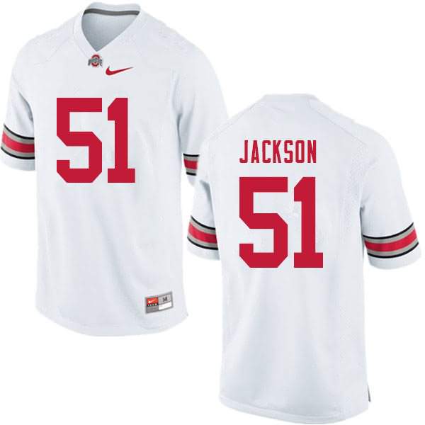 Men's Nike Ohio State Buckeyes Antwuan Jackson #51 White College Football Jersey Damping UYK10Q8Y