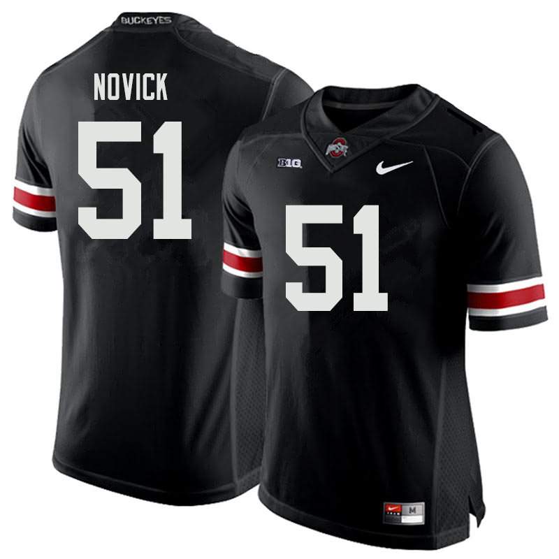 Men's Nike Ohio State Buckeyes Brett Novick #51 Black College Football Jersey Holiday XPW24Q0U
