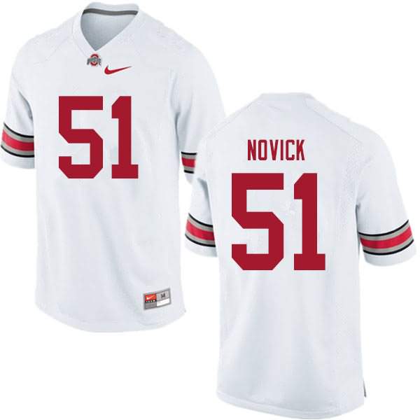 Men's Nike Ohio State Buckeyes Brett Novick #51 White College Football Jersey Authentic HZZ40Q1N