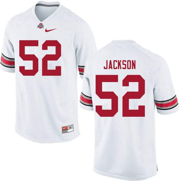 Men's Nike Ohio State Buckeyes Antwuan Jackson #52 White College Football Jersey June GFB78Q3R