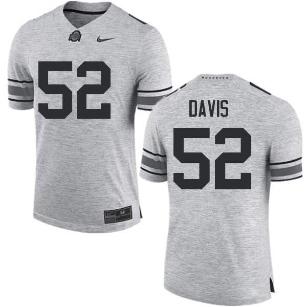 Men's Nike Ohio State Buckeyes Wyatt Davis #52 Gray College Football Jersey Style BUW76Q2X