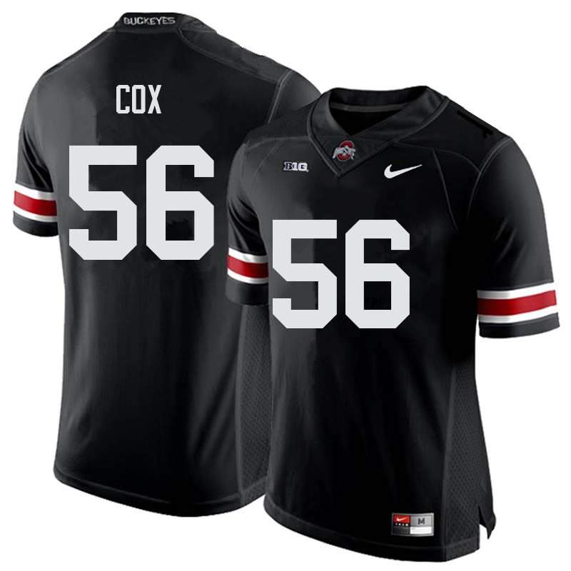 Men's Nike Ohio State Buckeyes Aaron Cox #56 Black College Football Jersey May SOS02Q5R
