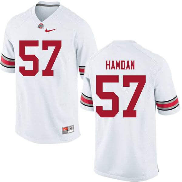 Men's Nike Ohio State Buckeyes Zaid Hamdan #57 White College Football Jersey Hot ATM15Q1W