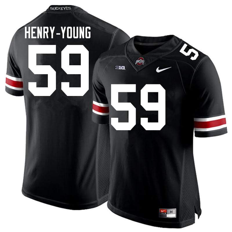 Men's Nike Ohio State Buckeyes Darrion Henry-Young #59 Black College Football Jersey Jogging LKC42Q0Q