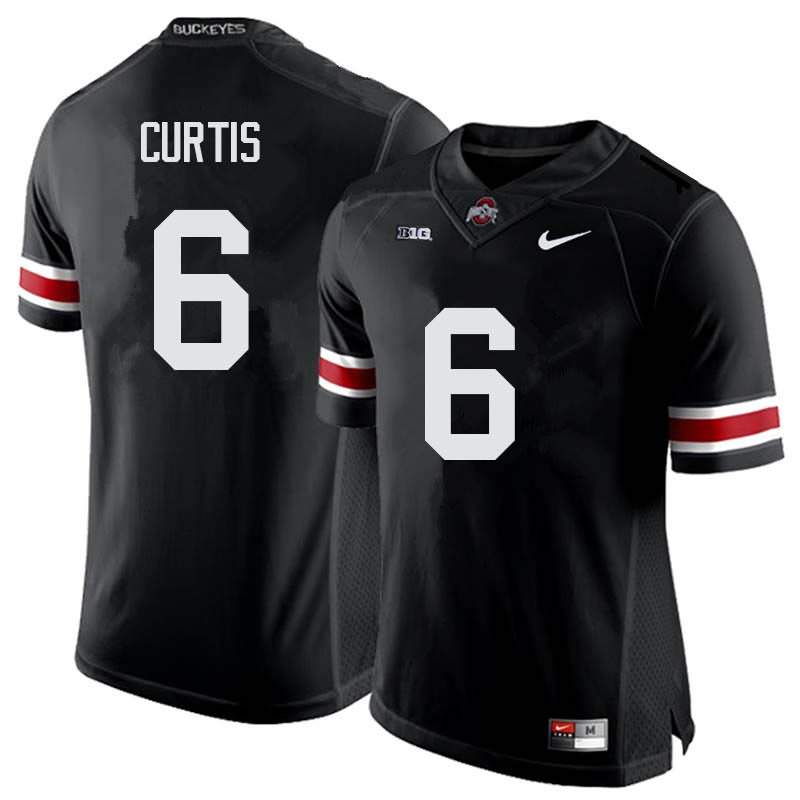 Men's Nike Ohio State Buckeyes Kory Curtis #6 Black College Football Jersey Increasing HJM33Q0W