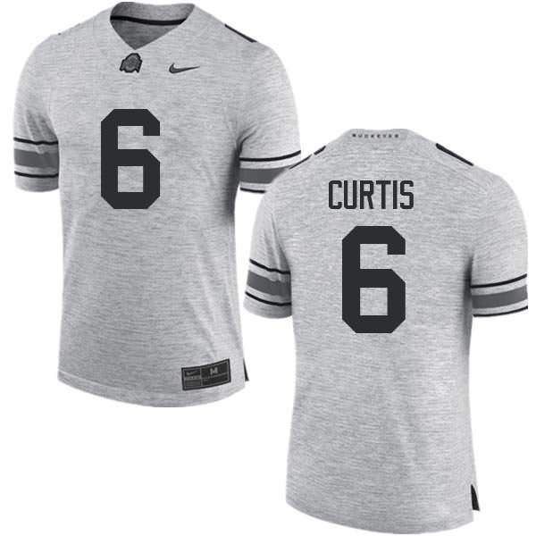 Men's Nike Ohio State Buckeyes Kory Curtis #6 Gray College Football Jersey Ventilation CTR37Q8Y