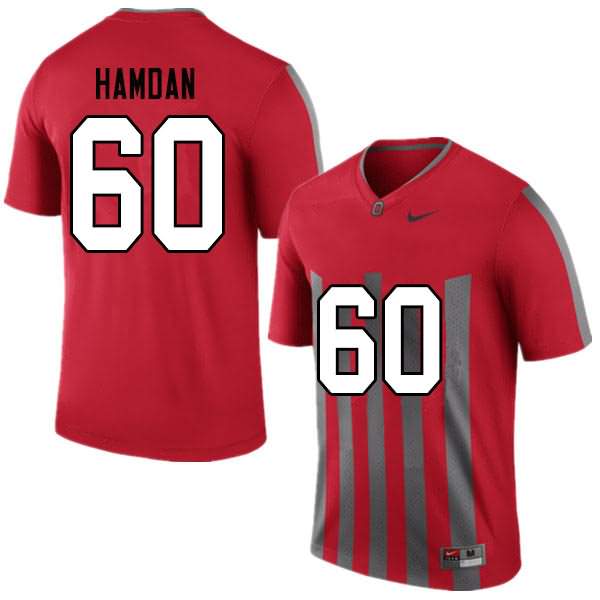 Men's Nike Ohio State Buckeyes Zaid Hamdan #60 Throwback College Football Jersey Designated BCN20Q1X