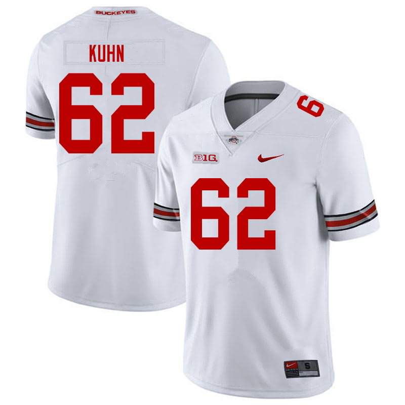 Men's Nike Ohio State Buckeyes Chris Kuhn #62 White College Football Jersey Hot Sale WOB12Q7B