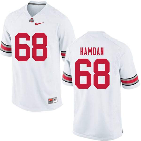 Men's Nike Ohio State Buckeyes Zaid Hamdan #68 White College Football Jersey Freeshipping WTQ03Q3W