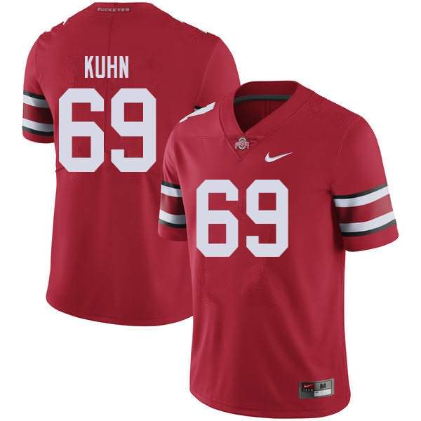 Men's Nike Ohio State Buckeyes Chris Kuhn #69 Red College Football Jersey October SQK60Q7G