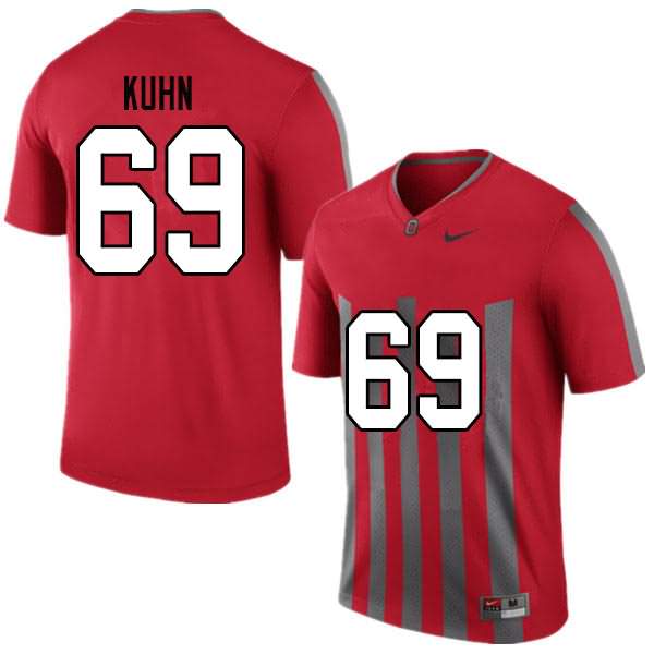Men's Nike Ohio State Buckeyes Chris Kuhn #69 Throwback College Football Jersey Hot Sale CDQ82Q5Y