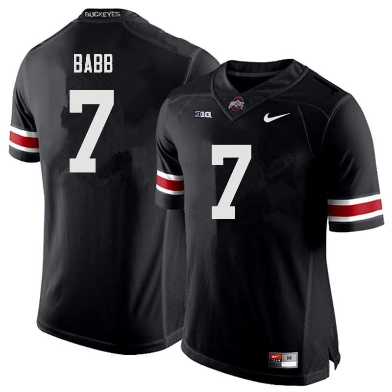 Men's Nike Ohio State Buckeyes Kamryn Babb #7 Black College Football Jersey Athletic CBD84Q2X
