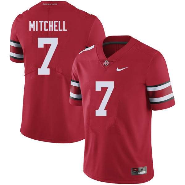 Men's Nike Ohio State Buckeyes Teradja Mitchell #7 Red College Football Jersey Copuon VNL54Q2L