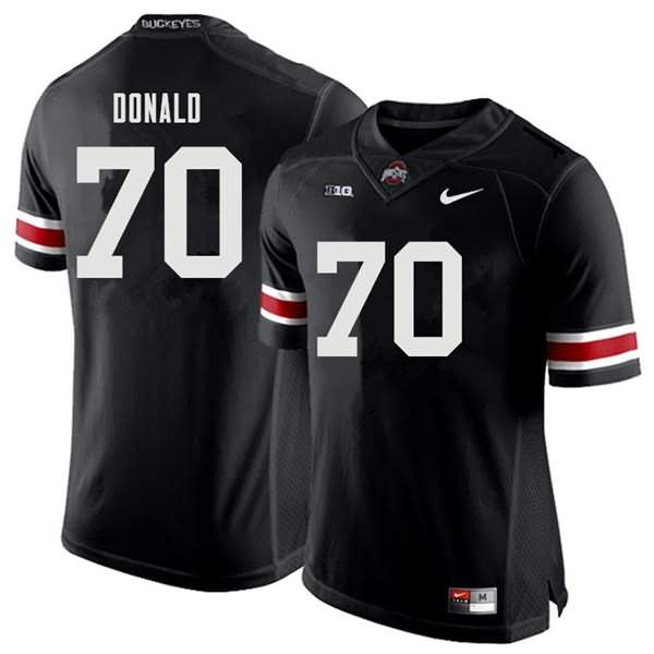Men's Nike Ohio State Buckeyes Noah Donald #70 Black College Football Jersey Comfortable HCZ40Q5D