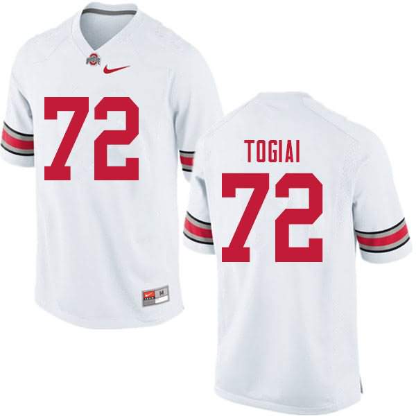 Men's Nike Ohio State Buckeyes Tommy Togiai #72 White College Football Jersey Black Friday APE16Q0G