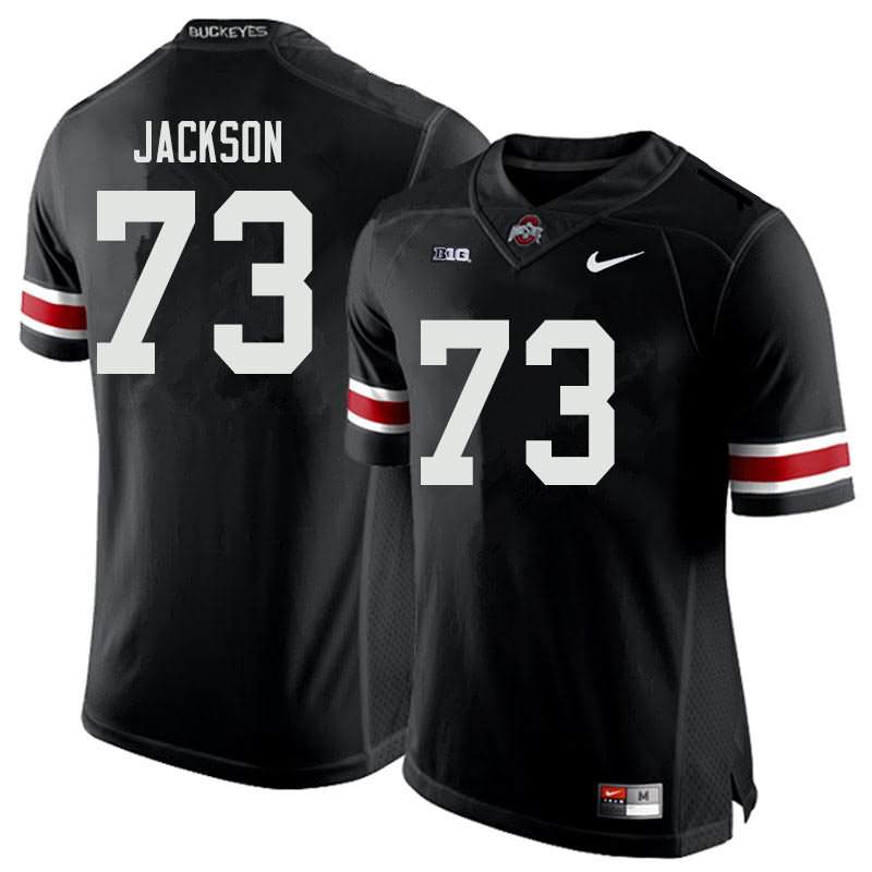 Men's Nike Ohio State Buckeyes Jonah Jackson #73 Black College Football Jersey February EAT83Q7Q