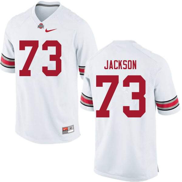 Men's Nike Ohio State Buckeyes Jonah Jackson #73 White College Football Jersey September SBU43Q0I