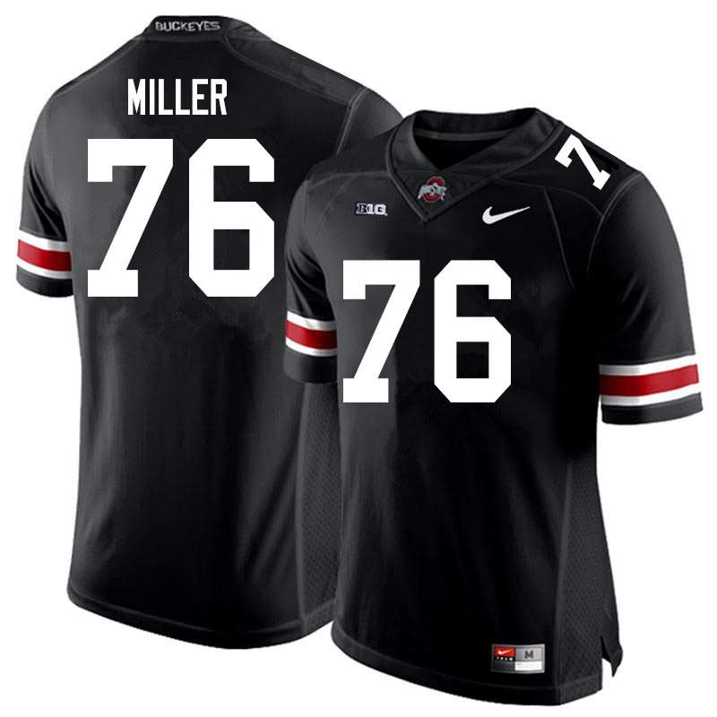 Men's Nike Ohio State Buckeyes Harry Miller #76 Black College Football Jersey September GHM55Q5C
