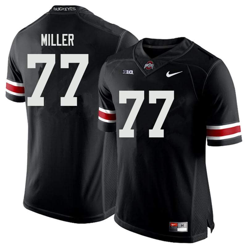 Men's Nike Ohio State Buckeyes Harry Miller #77 Black College Football Jersey Restock XYM57Q5Q