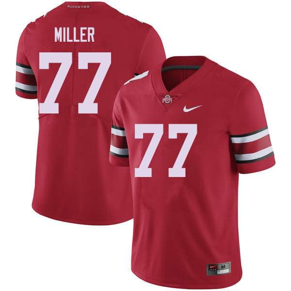 Men's Nike Ohio State Buckeyes Harry Miller #77 Red College Football Jersey Summer UKF78Q4Y