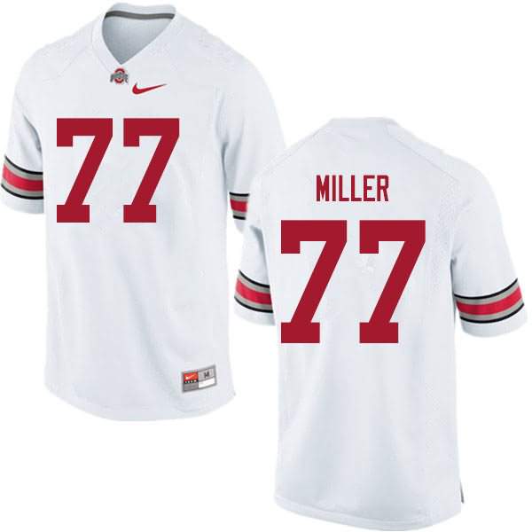 Men's Nike Ohio State Buckeyes Harry Miller #77 White College Football Jersey For Fans JFH25Q8K