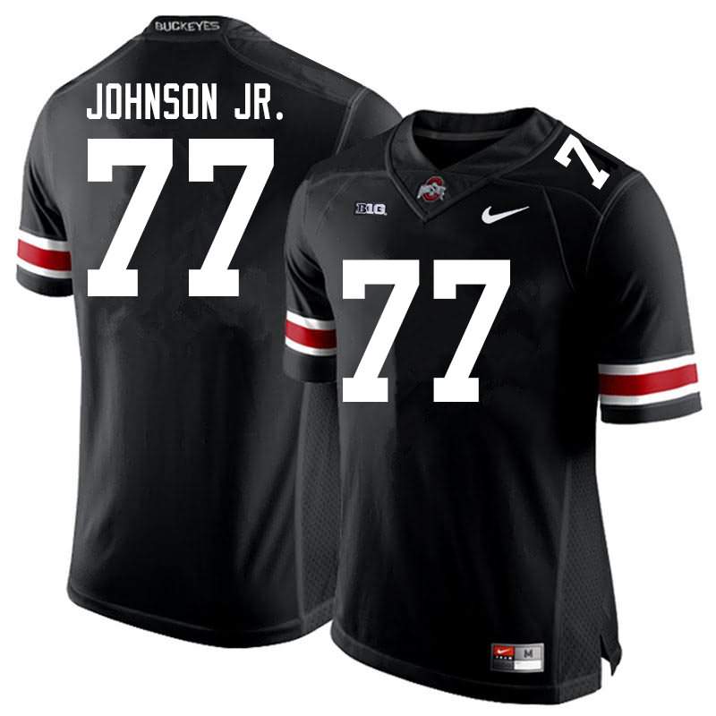 Men's Nike Ohio State Buckeyes Paris Johnson Jr. #77 Black College Football Jersey Increasing TYY80Q2U