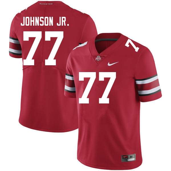 Men's Nike Ohio State Buckeyes Paris Johnson Jr. #77 Scarlet College Football Jersey Designated TZZ15Q1P