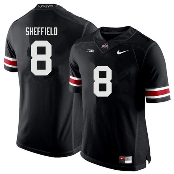 Men's Nike Ohio State Buckeyes Kendall Sheffield #8 Black College Football Jersey Classic CXM84Q4B