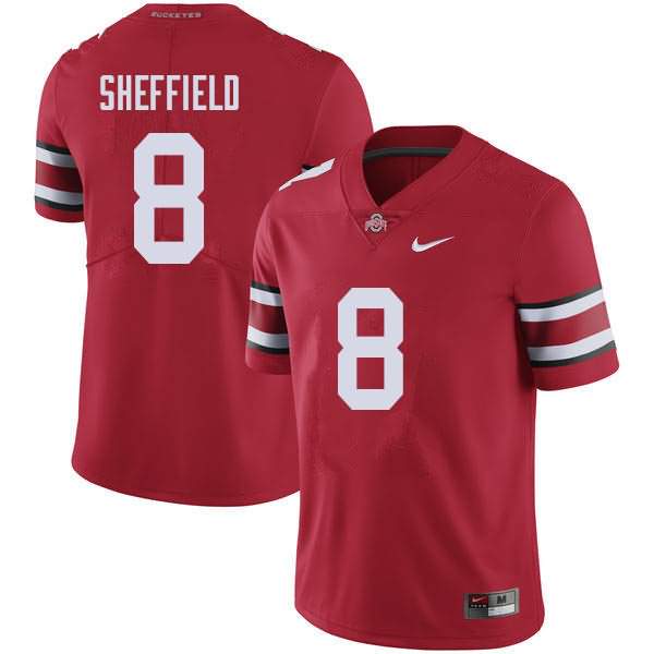 Men's Nike Ohio State Buckeyes Kendall Sheffield #8 Red College Football Jersey Check Out WIN46Q7W