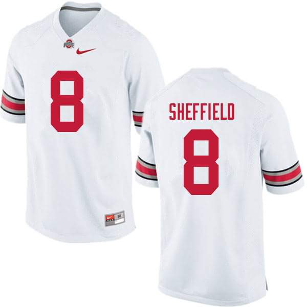 Men's Nike Ohio State Buckeyes Kendall Sheffield #8 White College Football Jersey Top Quality UBZ56Q6T