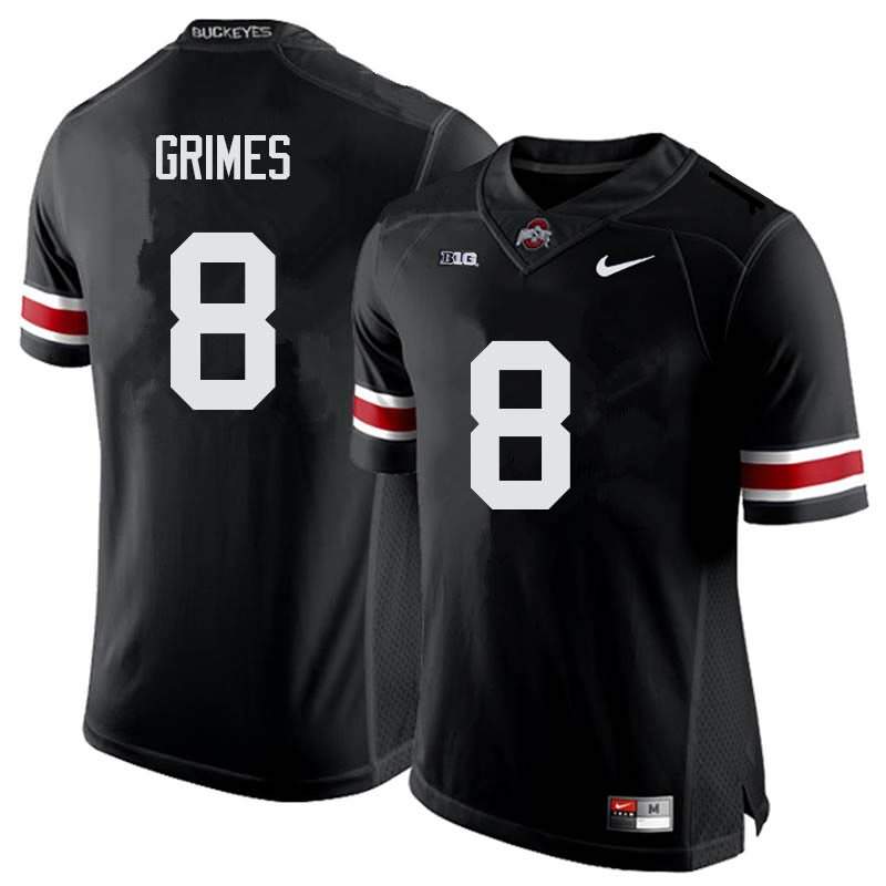 Men's Nike Ohio State Buckeyes Trevon Grimes #8 Black College Football Jersey On Sale NGO35Q1R