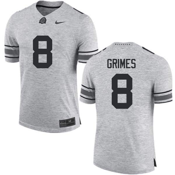 Men's Nike Ohio State Buckeyes Trevon Grimes #8 Gray College Football Jersey Cheap CIC45Q1Y