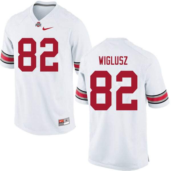 Men's Nike Ohio State Buckeyes Sam Wiglusz #82 White College Football Jersey Sport WLA12Q7Q