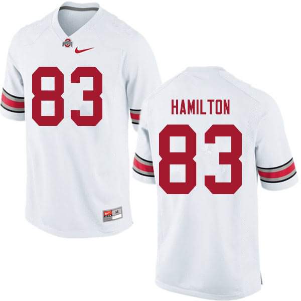Men's Nike Ohio State Buckeyes Cormontae Hamilton #83 White College Football Jersey Hot JPS70Q1T