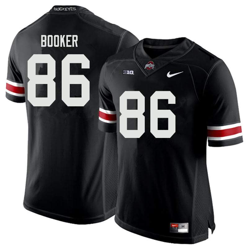 Men's Nike Ohio State Buckeyes Chris Booker #86 Black College Football Jersey Spring DHQ26Q4N
