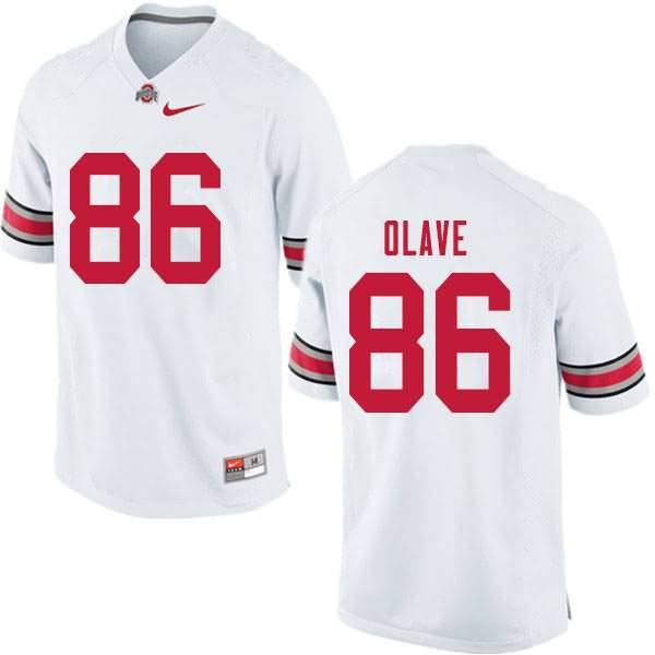 Men's Nike Ohio State Buckeyes Chris Olave #86 White College Football Jersey May XQE26Q1Y