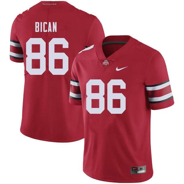 Men's Nike Ohio State Buckeyes Gage Bican #86 Red College Football Jersey Winter KFK73Q0D