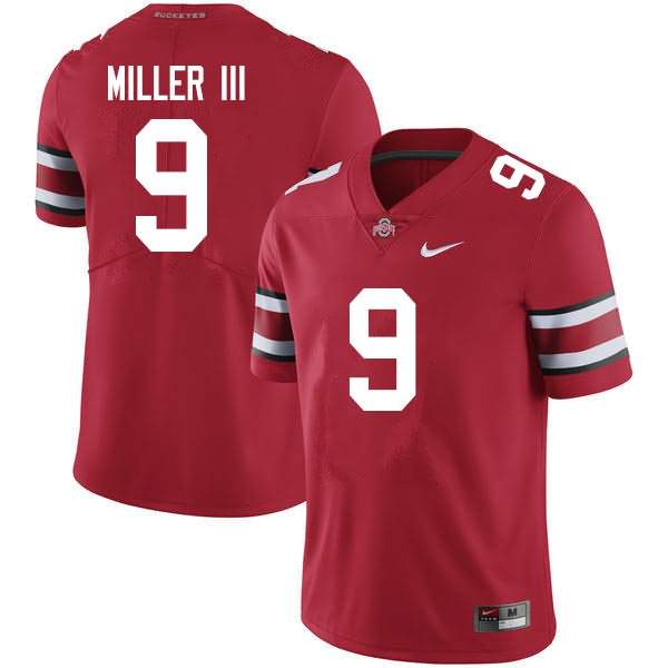 Men's Nike Ohio State Buckeyes Jack Miller III #9 Scarlet College Football Jersey Ventilation VTD31Q3U