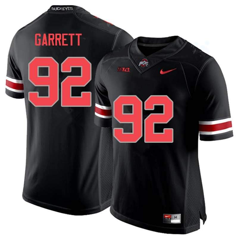 Men's Nike Ohio State Buckeyes Haskell Garrett #92 Blackout College Football Jersey Outlet HRB32Q6K